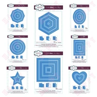 heart star rectangle oval various shapes cutting dies scrapbook diary paper craft embossing template knife mould card handmade