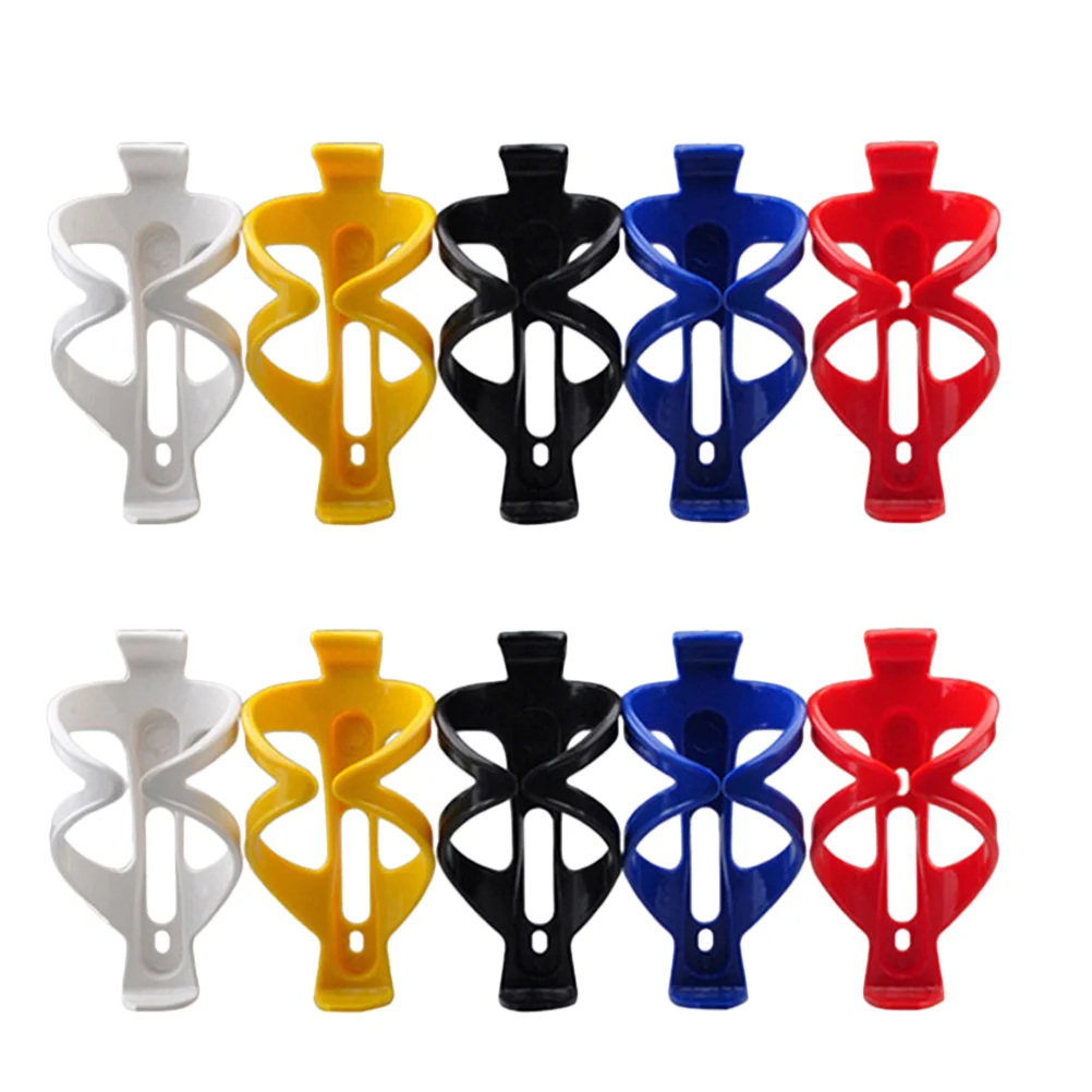

10pcs Bike Water Bottle Holder Secure Retention Bottle Cage Brackets for Mountain Bikes Road Vehicles ( White Yellow Red Blue
