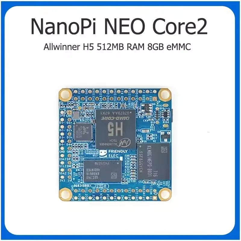 Фото Плата NanoPi NEO Core2 Allwinner H5 с 512 МБ + 8 ГБ eMMC, четырехъядерным процессором ARM Cortex-A53, поддержкой Ubuntu Core и Debian, в наличии №1
