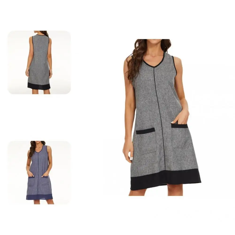 

Fashion Premium Spring Summer Casual Dress Patchwork Ladies Dress Lightweight for Beach