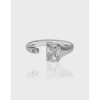 minimalist zircon womens open rings original 925 sterling silver luxury fine adjustable ring engagement jewelry trend 2022