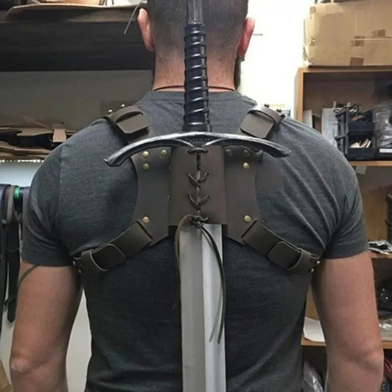 Средневековый Ренессансный кожаный ножен для меча держатель ножен косплей аксессуар для мужчин сумка для ношения оружия.