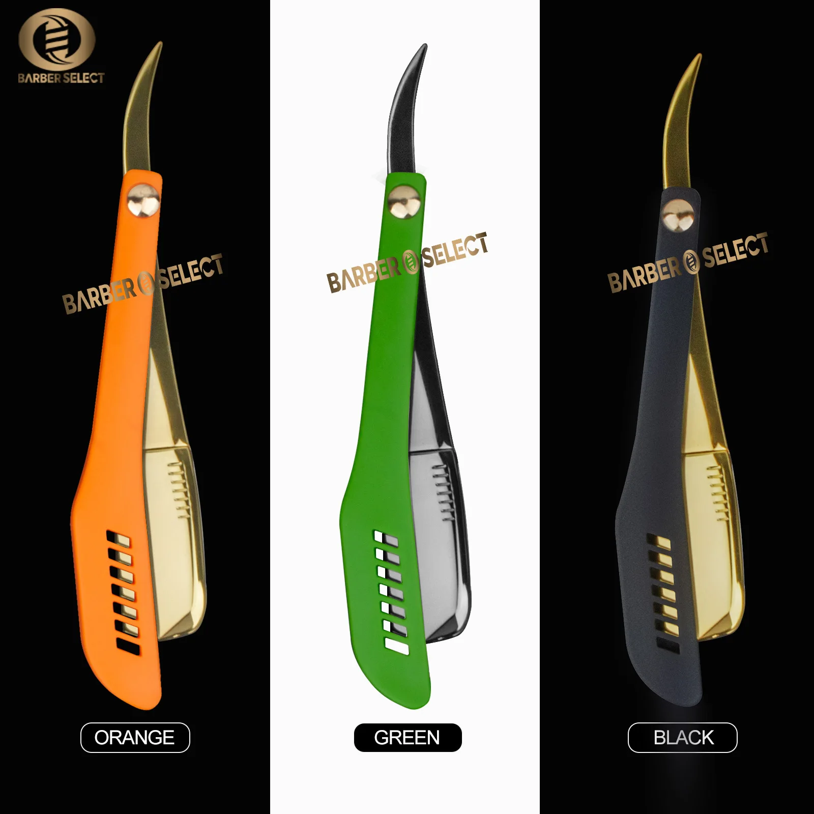 Профессиональная Прямая Бритва Для Мужской Стрижки И Бритья Бороды - Складная