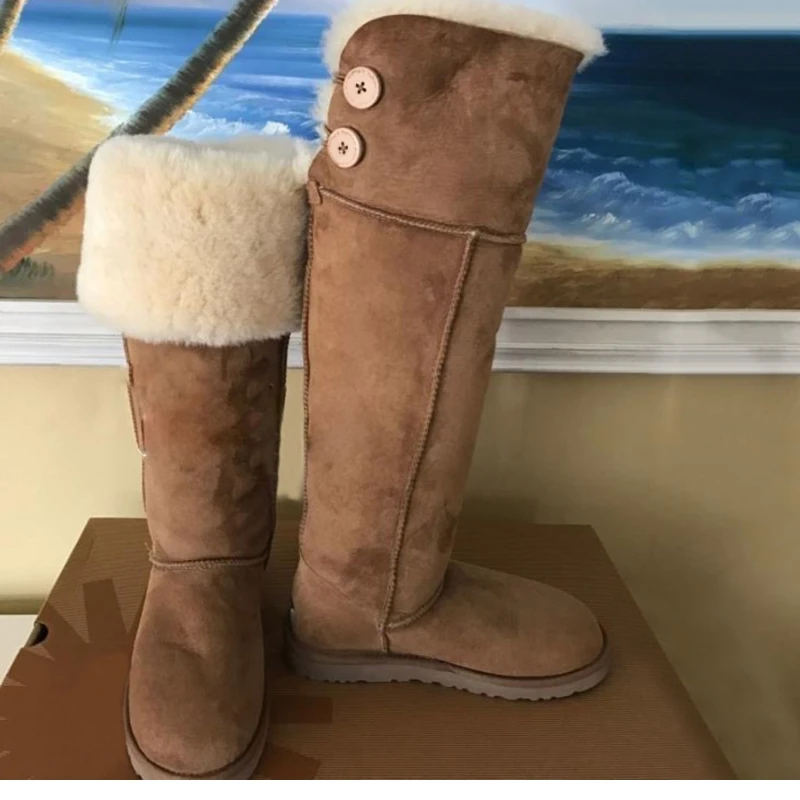 

Women's boots 2022 winter new fashion buckle plush warm women's shoes rubber casual suede women's shoes Zapatos De Mujer