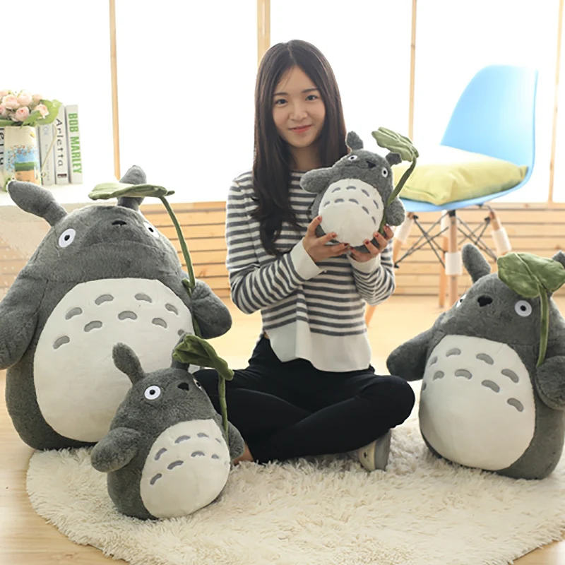 30 ~ 70 см INS Totoro кукла стоящая кавайная японская мультяшная фигурка серый Кот