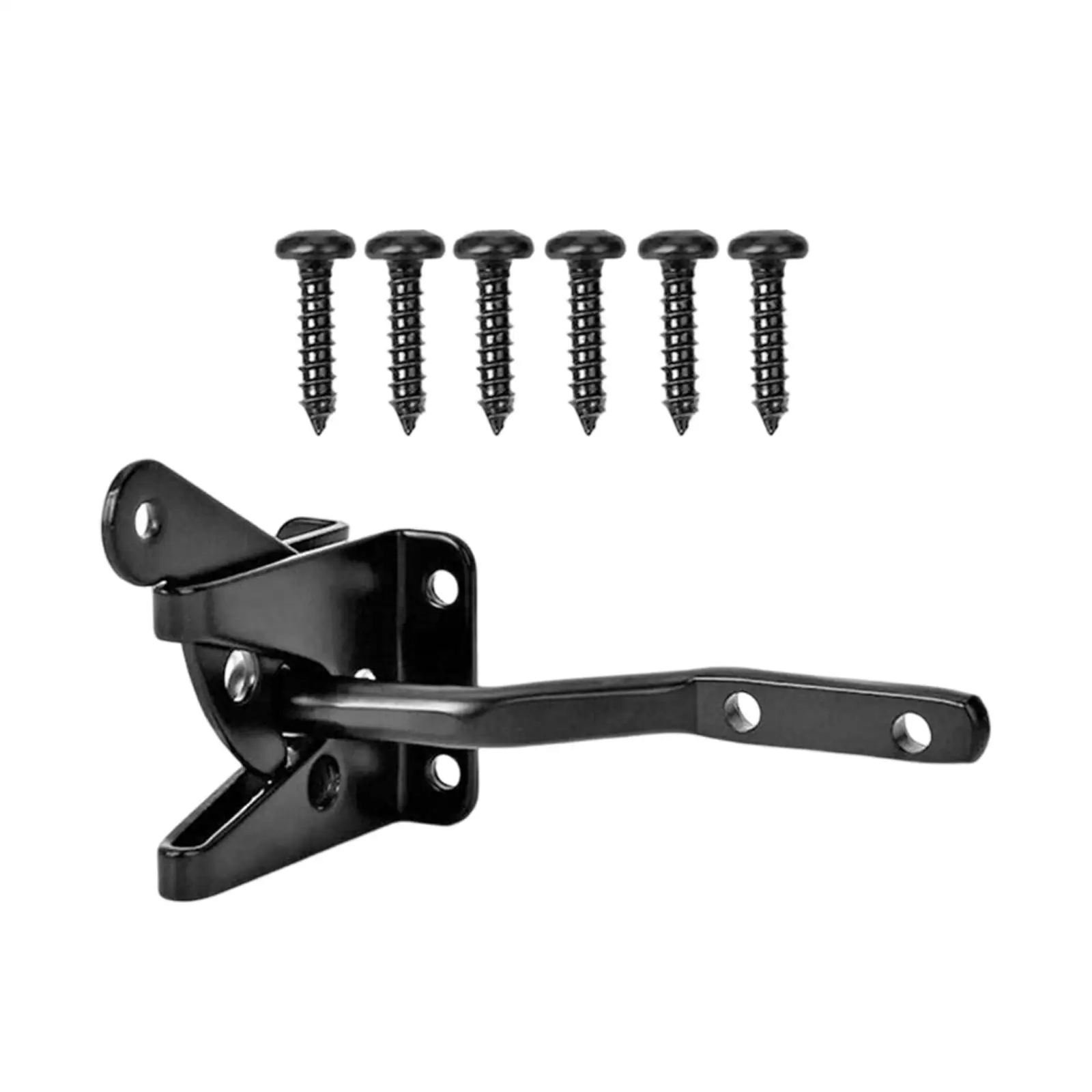 

Fence Gate Latch Self Locking Spring Loaded Post Mount Hardware for Courtyard Wooden Fence Pool Vinyl Fences Barn Doors