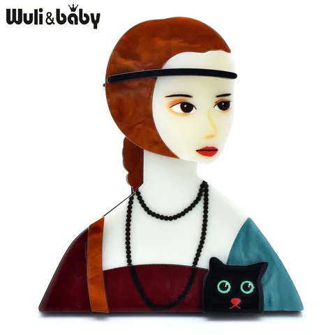 Брошь Wuli&baby Акриловая Фигурная