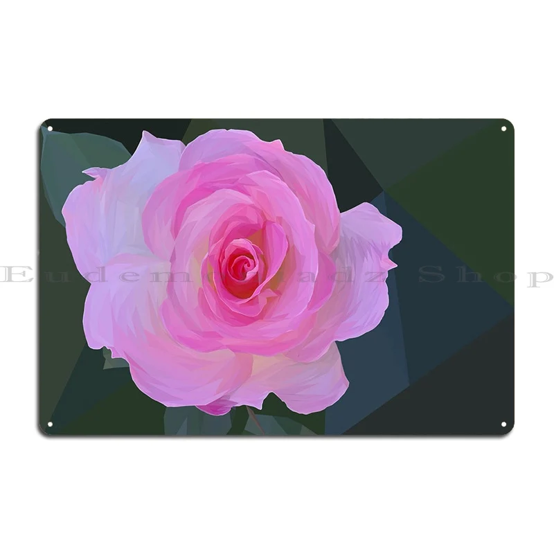 Роза металлический плакат Настенная пещера фотоэлемент