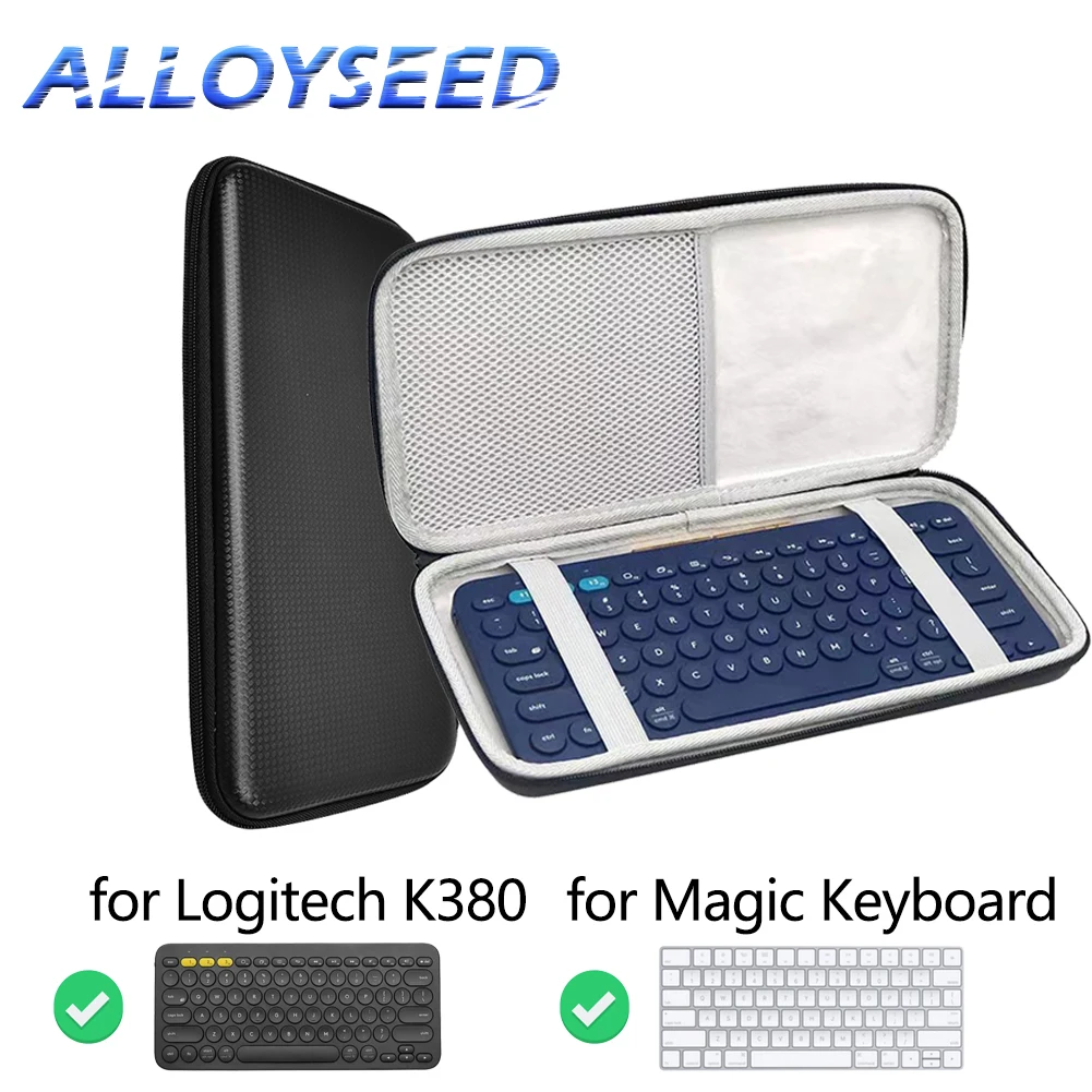 

Ultra-thin Travel Bag for Logitech K380/Apple Magic Keyboard 1 2 Black Fashion Hardshell Storage Case Protective Accessories