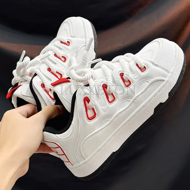 Обувь для скейтборда на толстой подошве с круглым носком обувь из дышащей сетки