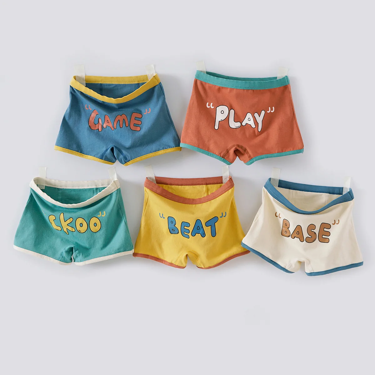 

5 шт./Лот, Детские хлопковые трусы-боксеры