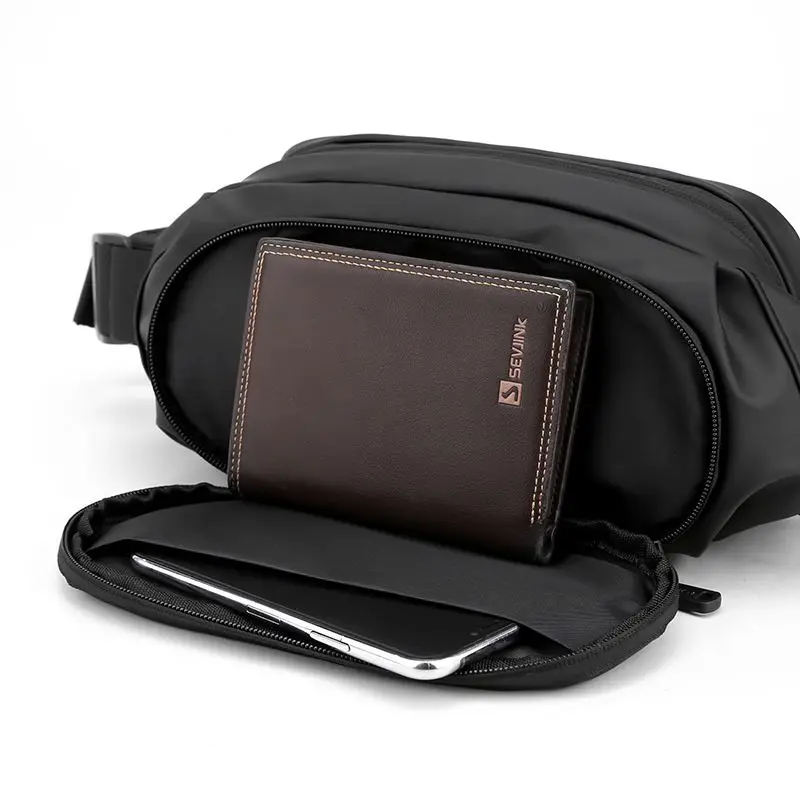 New Men's Chest Bag Simple Waist Bag Outdoor Sports Crossbody Bag Large Capacity Waterproof Waist Bag Phone Pouch Bags for Male