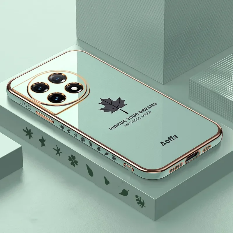 

For Oneplus 11 Case Fashion Maple Leaf Soft Silicone Back Cover For One Plus 11 R Ace2 10T 10Pro Ace Pro Shockproof Bumper Funda