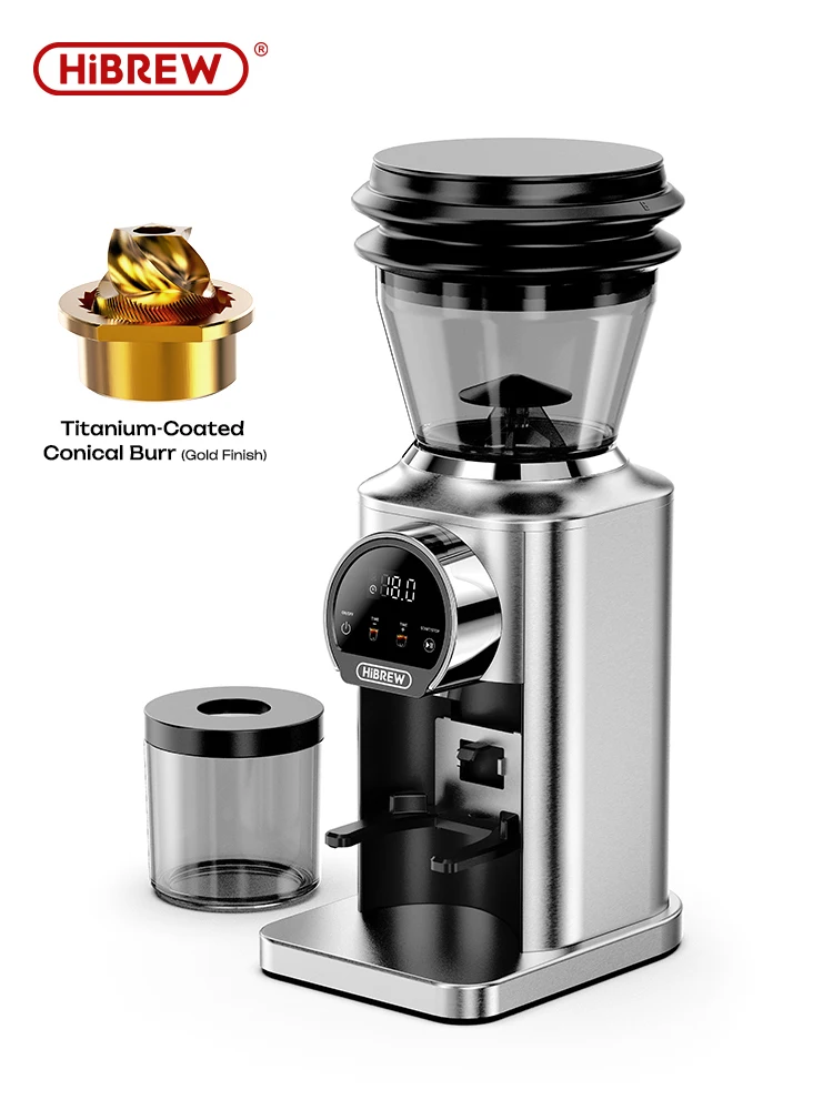 HiBREW G3 Plus 48mm Conical Burr Electric Coffee Grinder Compact Portable Coffee Bean Mill Kitchen for Espresso Turkish Coffee