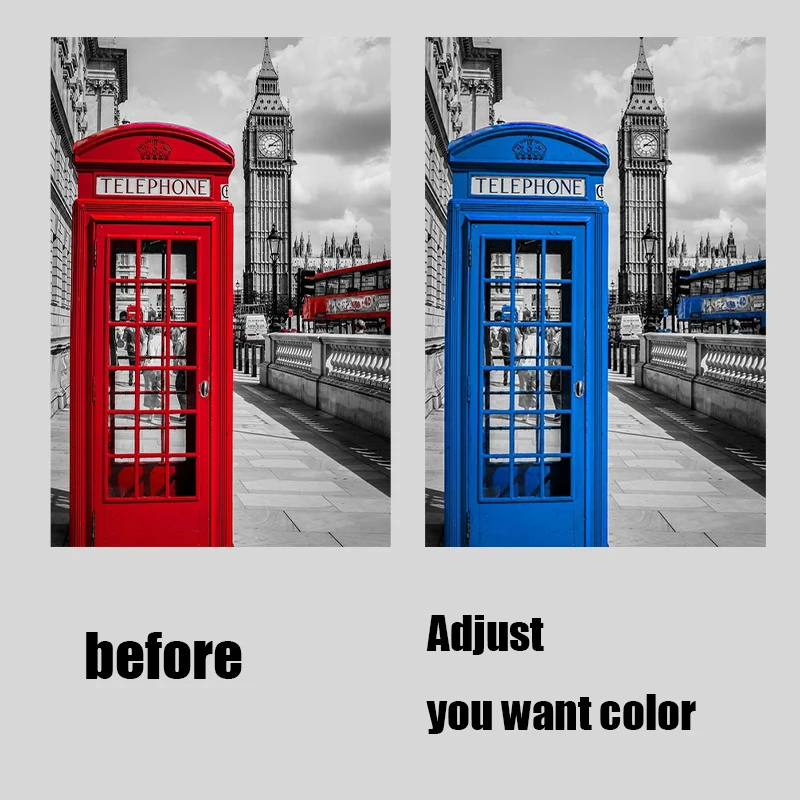 Регулировка цвета контраст Лондон Париж пейзаж город холст картины