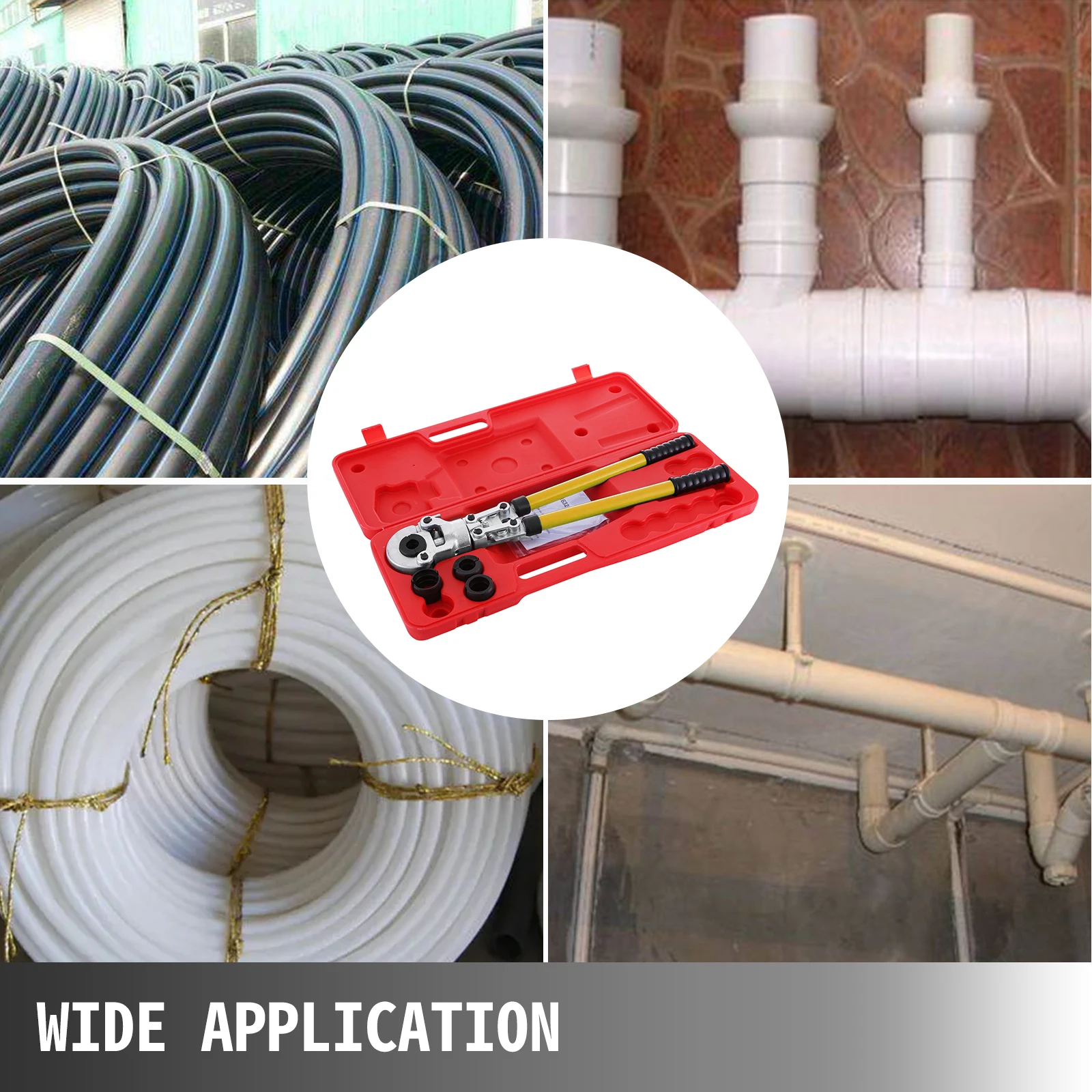 VEVOR Водопроводная труба обжимные клещи ручной обжимной инструмент с торсионной