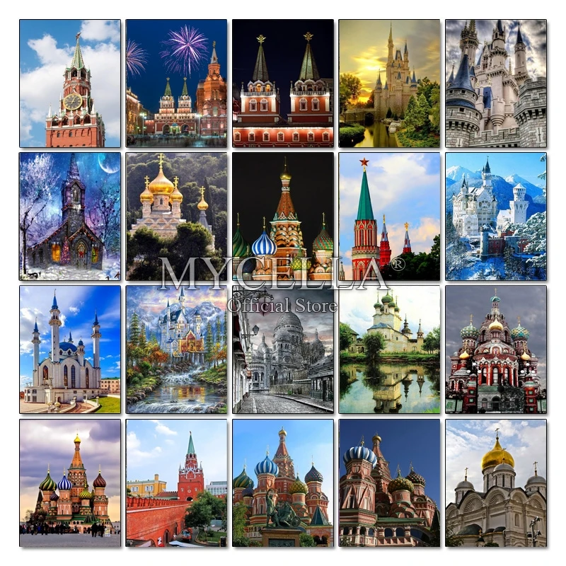 

5D алмазная живопись московский Кремль, полная вышивка, бриллиантовая вышивка, Декор для дома, наборы для вышивки крестиком, искусство