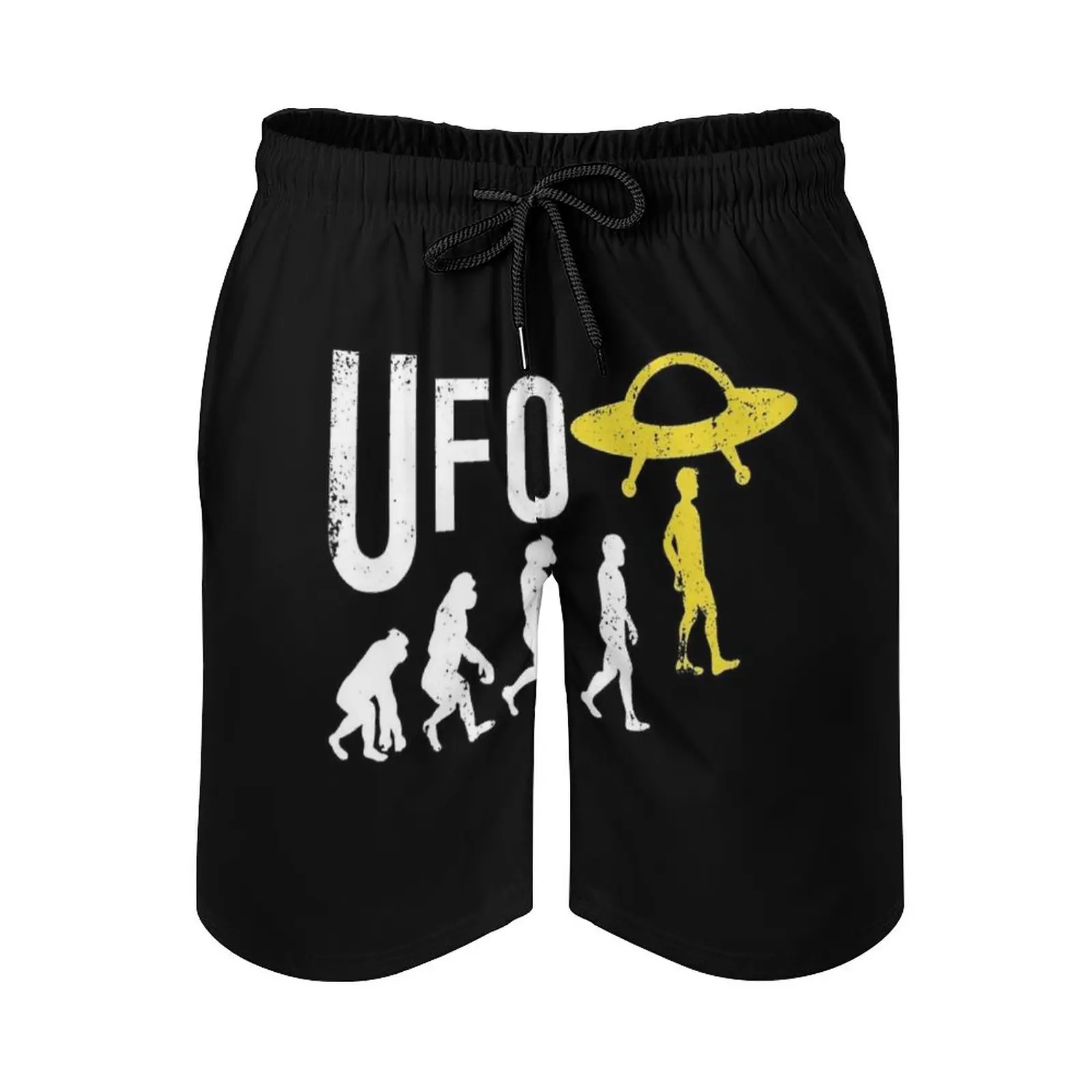 

Ufo Evolution Quick Dry Summer Mens Beach Board Shorts Briefs For Man Gym Pants Shorts Ufo Flying Saucer Extraterrestrial