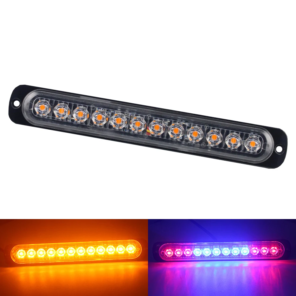 

1pcs Car Strobe Warning Light Grill Flashing Breakdown Emergency Light Car Pickup Truck Trailer Beacon Lamp LED Side Off-road