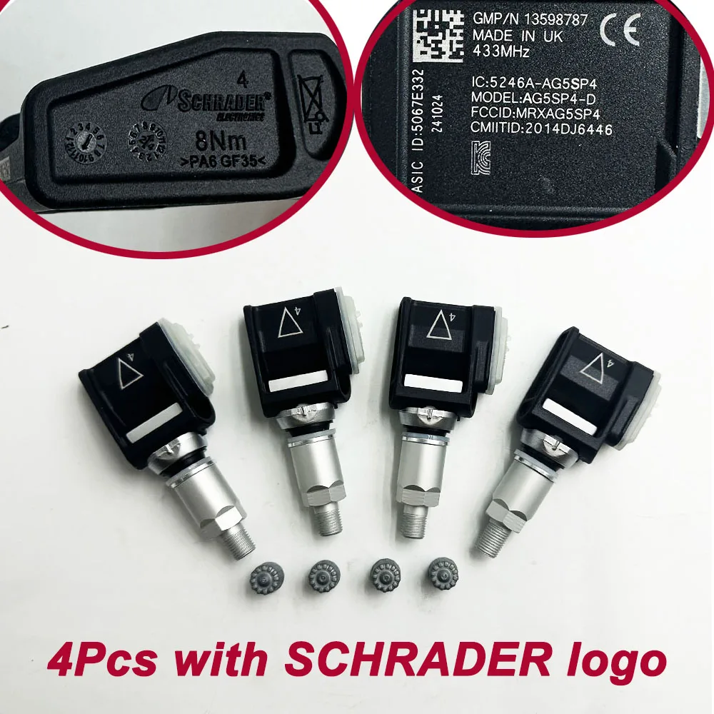 

4шт OE 13598787 13516165 Датчик давления в шинах 433 МГц TPMS 13589602 13540598 Для Chevrolet Camaro Buick Cascada Cadillac ATS CTS