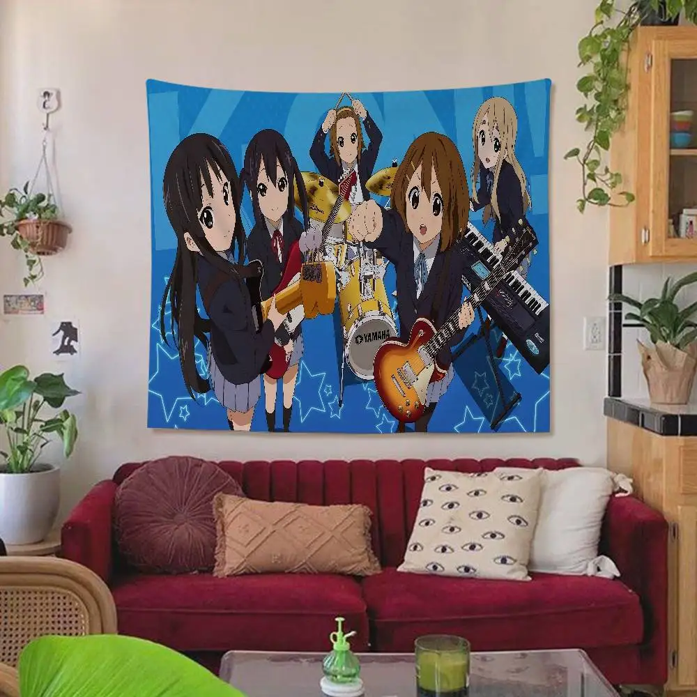 Фото Аниме-гобелен K-On: Красочный настенный гобелен в богемном стиле, мандала, настенные панно №5