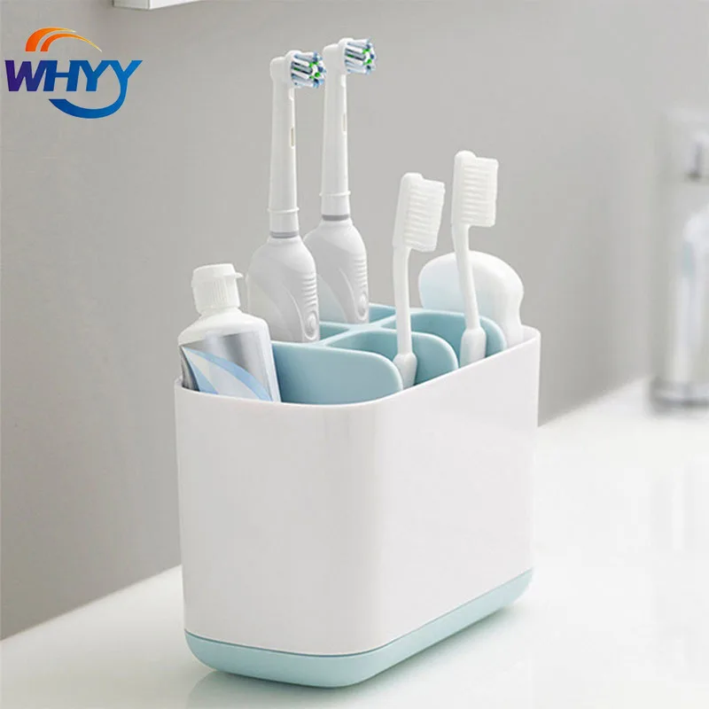 

WHYY Toothpaste Organizer Storage Box Electric Toothbrush Holder Containers Plastic Shaver Razor Rack Bathroom Shelf Accessories