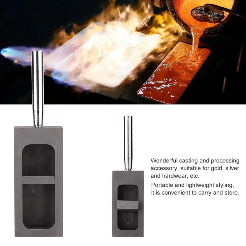 

Graphite Casting Ingot Mold Melting Refining Scrap for Silver Gold 500g