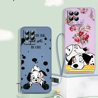 disney cartoon dalmatians phone case for oppo find x5 x3 lite f21 a94 a93 a77 a76 a74 a72 a57 a53s a16 a9 a5 5g liquid rope