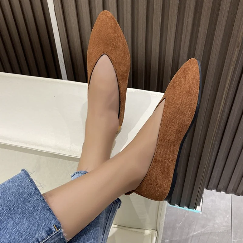 

Shoes for Women 2023 New Fashion Shallow Pointed Toe Women Flat Shoes Slip-on Ladies Elegant Casual Loafers Zapatillas De Mujer