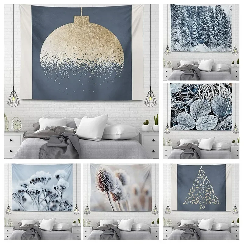 Настенный гобелен с растением эстетический домашний декор комнаты аксессуары в