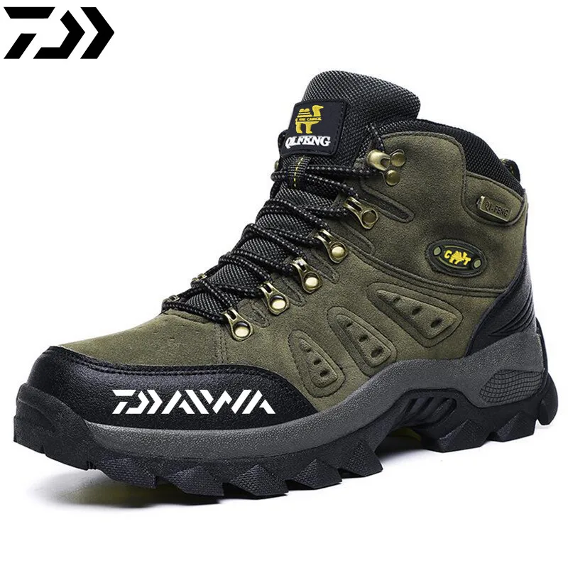 

Daiwa 2024 Men's New Outdoor Fishing Shoes Wading Shoes Breathable Hiking Mountaineering Boot Plush Snow Boots Anti Slip Shoes