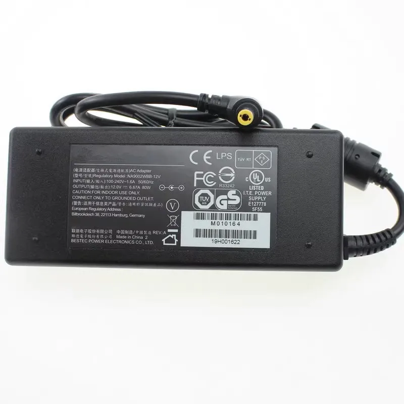 Для Bestec 12 В 6 67 А адаптер переменного тока зарядное устройство NA9002WBB-12V ЖК-монитор