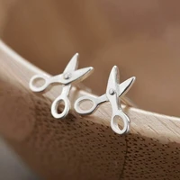 scissor stud earrings jewellery uk sterling silver fashion mini women girls