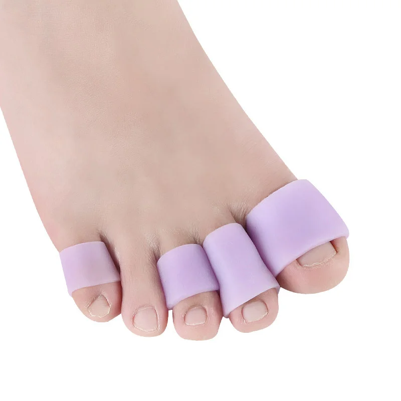 

2Pcs=1Pair Silicone Foot Care Gel Little Toe Tube Corns Blisters Corrector Pinkie Protector Bunion Sleeve Bone Brace Support