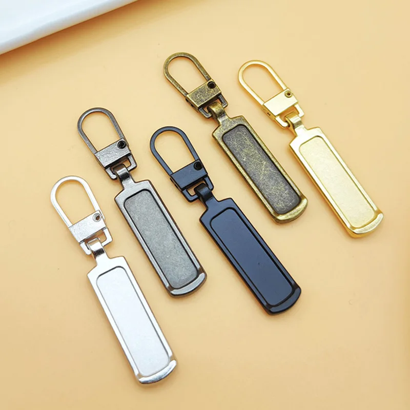 

5pcs Metal Zippers Pullers Zipper Sliders Head Detachable Zippers Repair Kits DIY Sewing Bag Down Jacket Zipper Pull Tab New