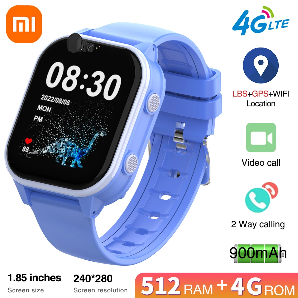 

Xiaomi DF89 Kid Smart Watch 4G 1GB+8GB GPS WIFI Video Call SOS Waterproof Child Smartwatch Camera Monitor Tracker Location Phone