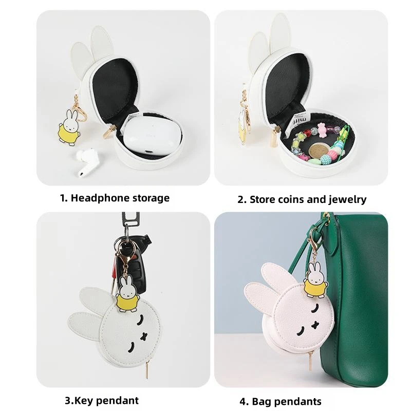 Женский кошелек Miffy с подвеской украшение для хранения наушников праздничный