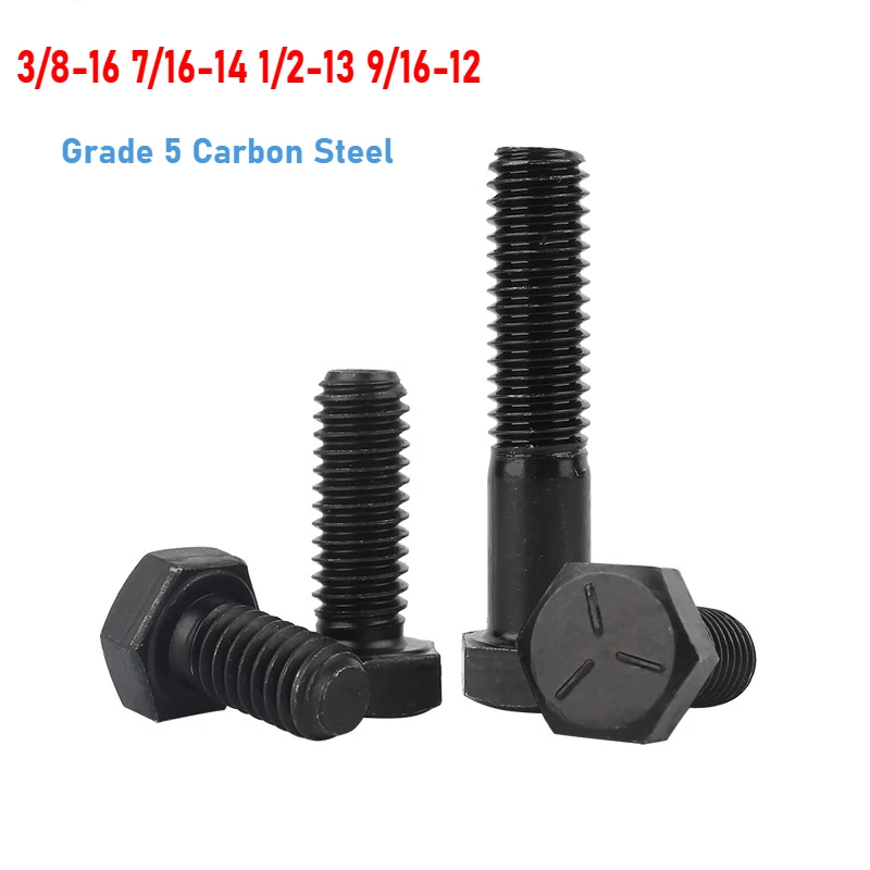 

Черный шестигранный винт из углеродистой стали 3/8-16 7/16-14 1/2-13 9/16-12