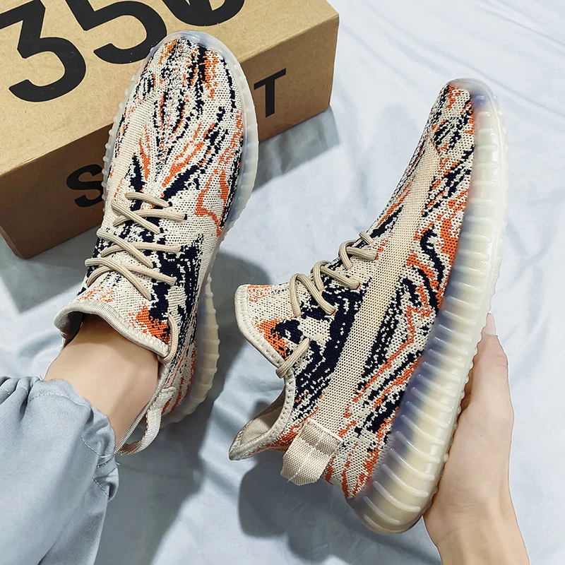 

Men's Sneakers Flat Shoes Landscape Painting Pattern Casual Sports Women Mesh Personality Wear-resistant Running Shoes For Men