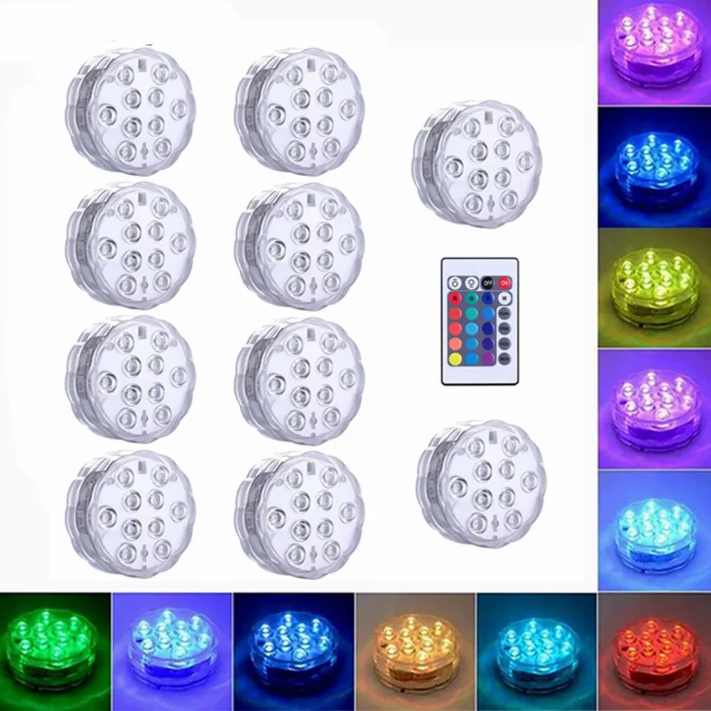 

RGB 16 Colors Swimming Pool Light Diving Lamp Underwater Night Remote Control IP68 Waterpoor for Fountain Fishing illumine