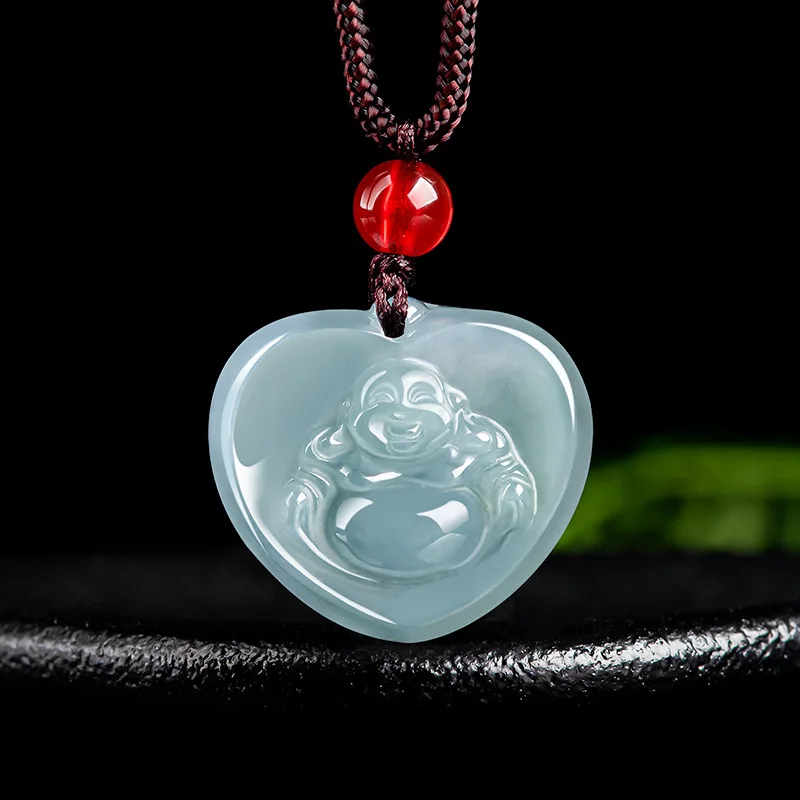 

Бирманский нефрит, подвеска Maitreya, синий, мужской драгоценный камень, ожерелье, Винтажные Ювелирные изделия, подвески, подарок, жадеит, натуральный Шарм, камень, чокер