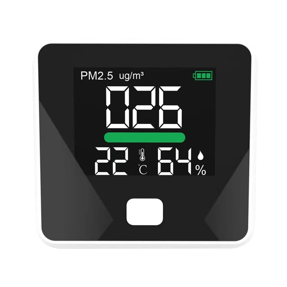 

3in1 Air Quality Monitors Detector Indoor Temperature and Humidity Dust PM2.5 Real Time Detector LCD Screen Display for Home Car