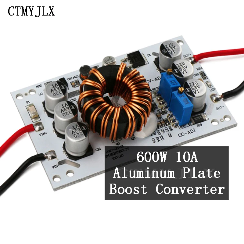

Адаптер питания с алюминиевой пластиной, 600 Вт, 10 А, регулируемый Повышающий Модуль питания постоянного тока, Светодиодный драйвер для Arduino