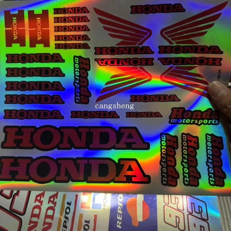 Фото Наклейка на мотоцикл Honda Rainbow Laser Racing Sponsor, наклейка на шлем, аксессуары для мотоциклов CBR500CR650RCBR1000RNSS350 Pcx125 №2