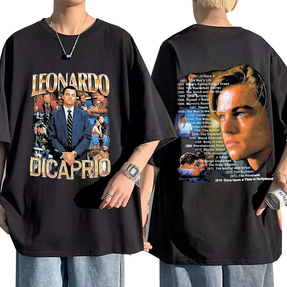 

Marino Morwood 90'S Leonardo Leo Dicaprio Rap Double Sided T Shirt Leonardo DiCaprio Young Star Titanic Tshirt Music T-shirts