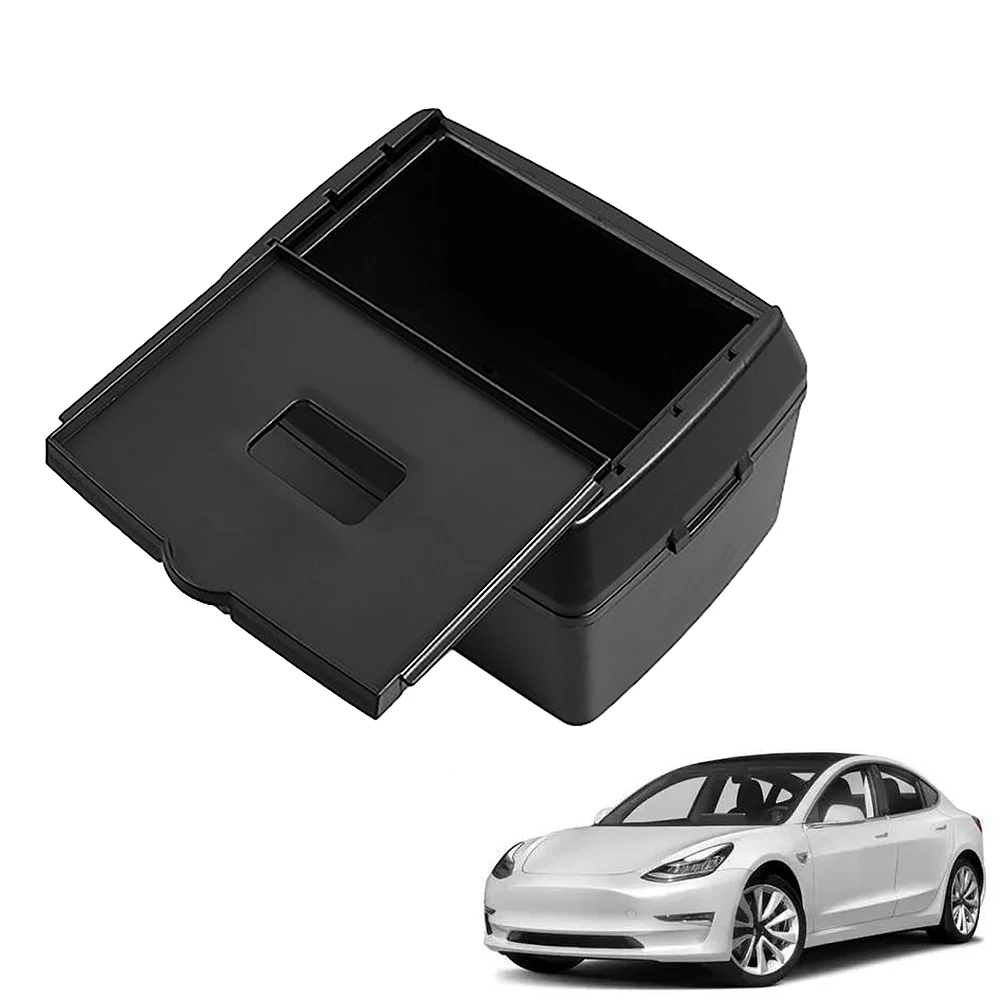 

For Tesla Model 3 2021 Car Multifunctional Rear Storage Box Car Trash Can for Car
