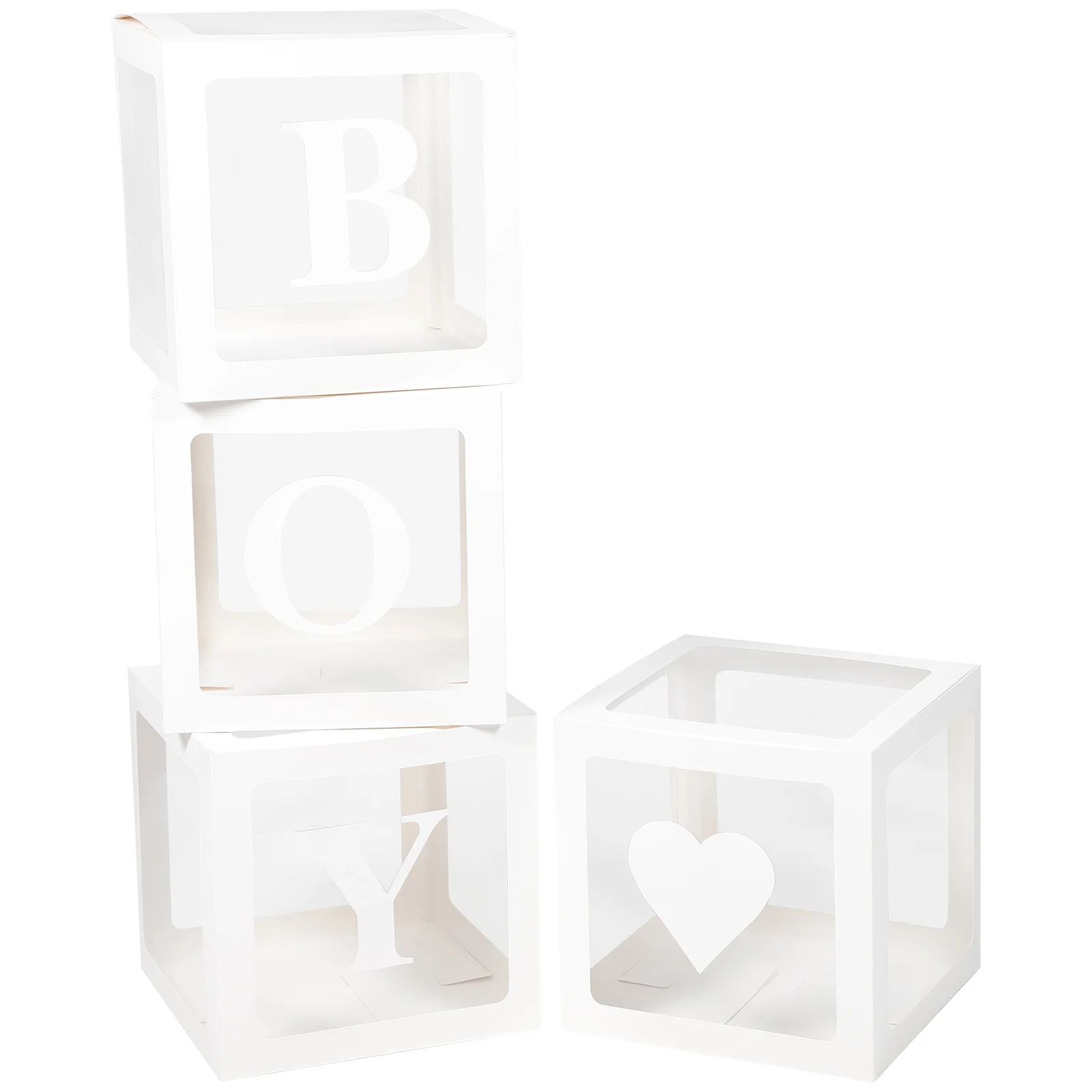 

4pcs Decorations Birthday Clear Boxes For Balloons Boxes Boy Balloon Boxes