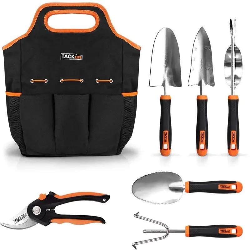 

7 Piece Stainless Steel Heavy Duty Tools Set Black And Orange