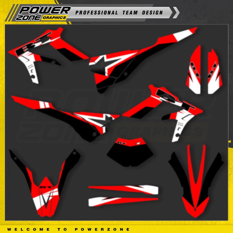 Комплект графических наклеек и PowerZone для BETA Xtrainer 2015 2016 2017 2018 2019 009