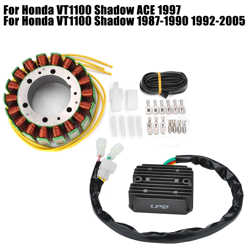 

Катушка статора выпрямителя, 12 В, для Honda VT1100, Shadow ACE 1997, VT, 1100, Shadow 1987, 1988, 1989, 1990, 1992, 2002-2003, 2004, 2005